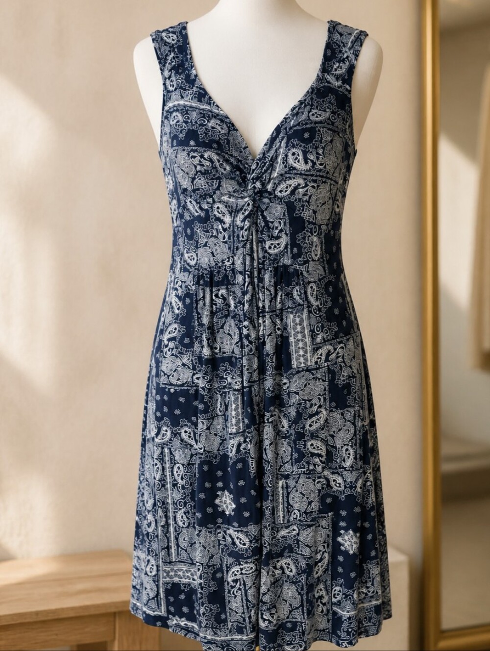 Style & Co Vee Neck Summer Dress Size M